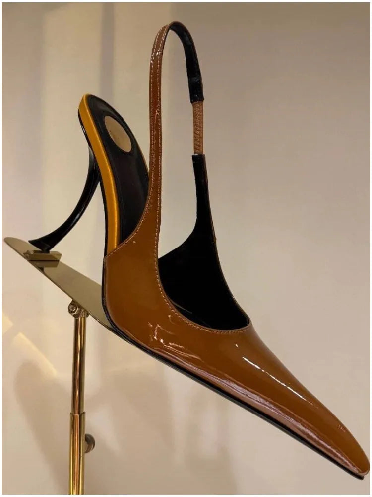 Women's Summer New Slim Fit High-heeled Sandals, Fashionable Fashion Show Pointed Party Wedding 34-43 Women's Large Sandals