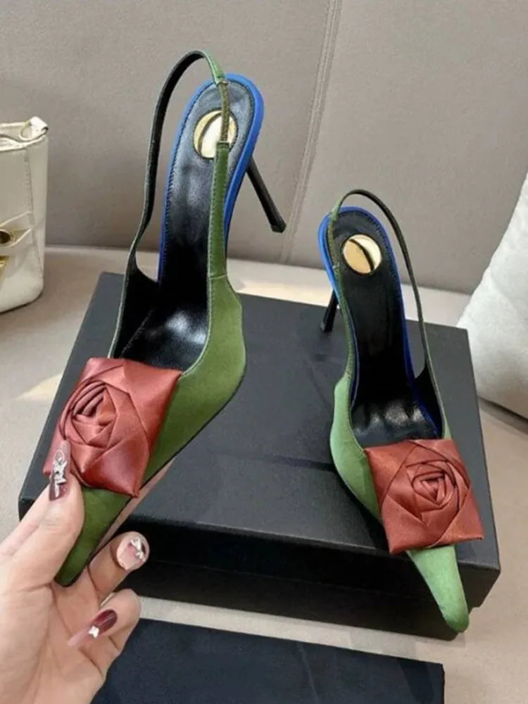 Women's Summer New Slim Fit High-heeled Sandals, Fashionable Fashion Show Pointed Party Wedding 34-43 Women's Large Sandals
