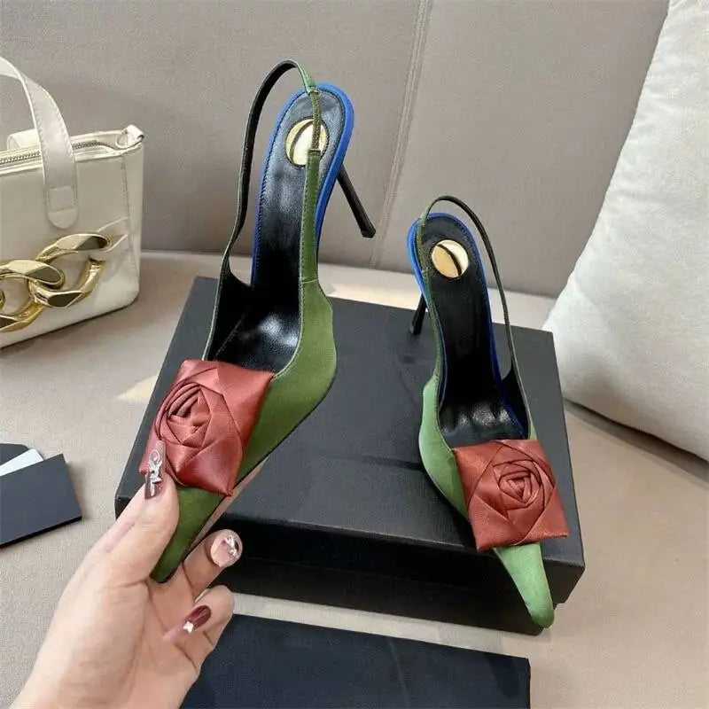 Women's Summer New Slim Fit High-heeled Sandals, Fashionable Fashion Show Pointed Party Wedding 34-43 Women's Large Sandals