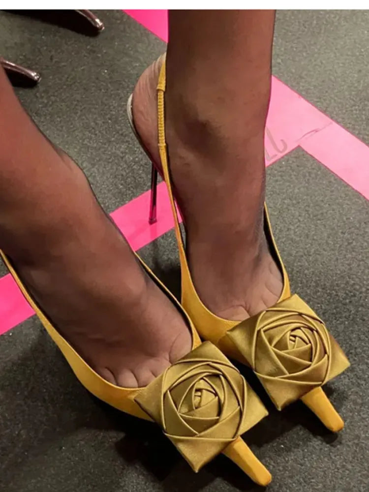 Women's Summer New Slim Fit High-heeled Sandals, Fashionable Fashion Show Pointed Party Wedding 34-43 Women's Large Sandals