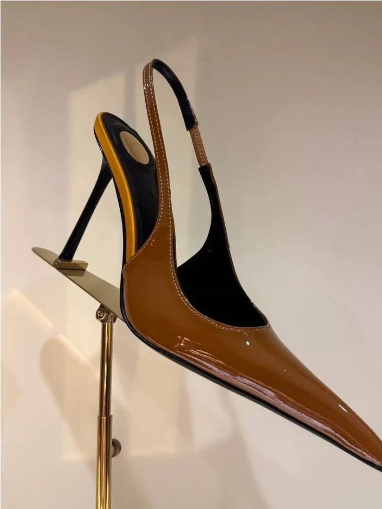 Women's Summer New Slim Fit High-heeled Sandals, Fashionable Fashion Show Pointed Party Wedding 34-43 Women's Large Sandals