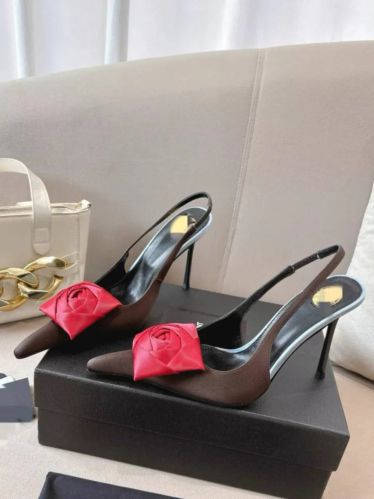 Women's Summer New Slim Fit High-heeled Sandals, Fashionable Fashion Show Pointed Party Wedding 34-43 Women's Large Sandals