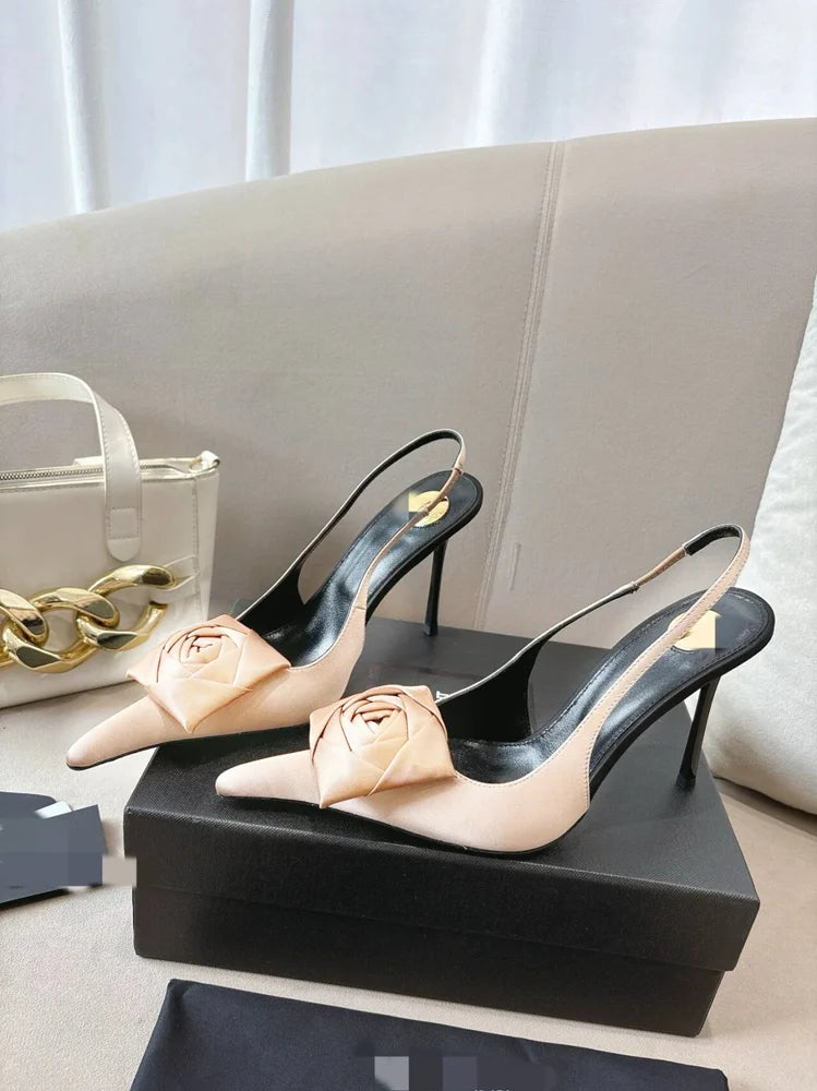 Women's Summer New Slim Fit High-heeled Sandals, Fashionable Fashion Show Pointed Party Wedding 34-43 Women's Large Sandals