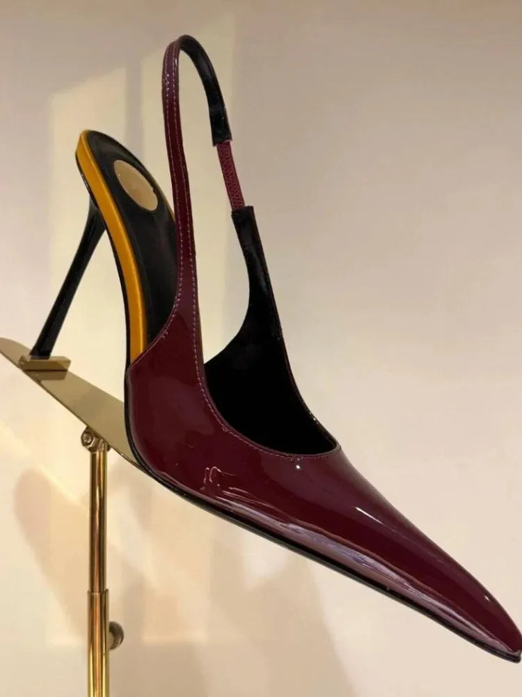 Women's Summer New Slim Fit High-heeled Sandals, Fashionable Fashion Show Pointed Party Wedding 34-43 Women's Large Sandals