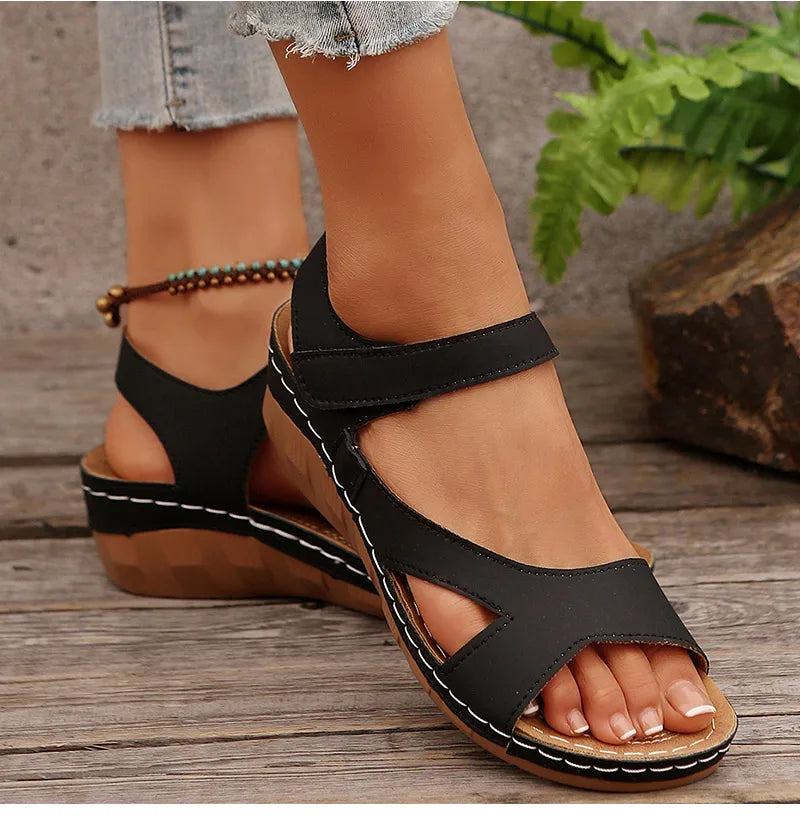 Women's Sandals 2026 Summer Sandals Women Heels Sandalias De Mujer Casual Wedges Footwear Summer Shoes Woman Soft Heeled Sandals