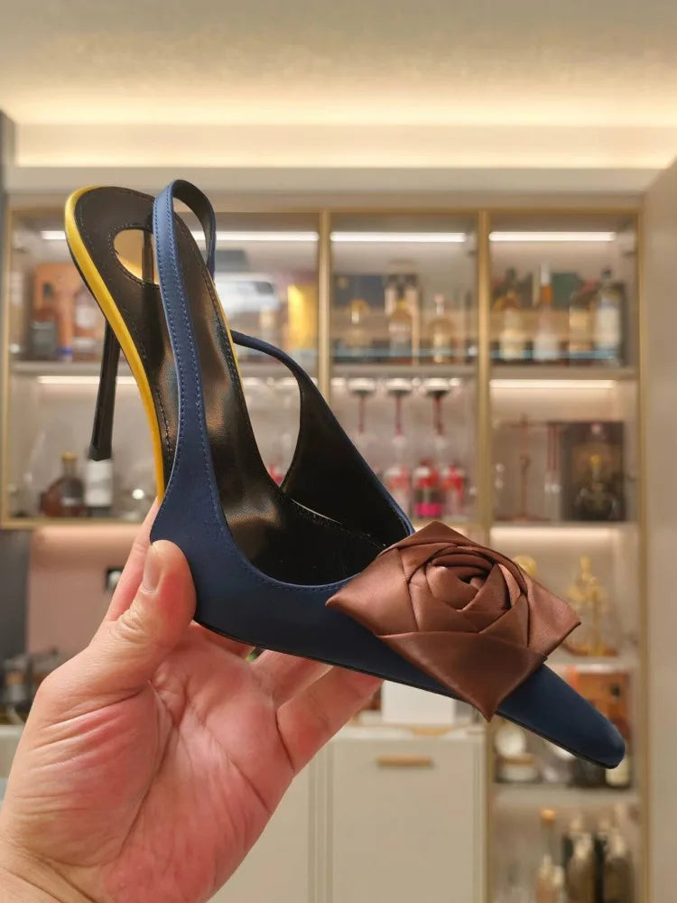 Women's Summer New Slim Fit High-heeled Sandals, Fashionable Fashion Show Pointed Party Wedding 34-43 Women's Large Sandals