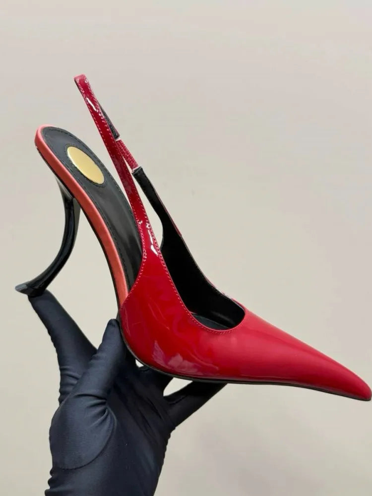 Women's Summer New Slim Fit High-heeled Sandals, Fashionable Fashion Show Pointed Party Wedding 34-43 Women's Large Sandals