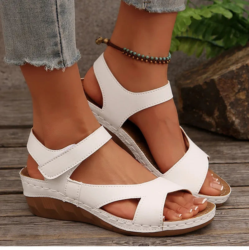 Women's Sandals 2026 Summer Sandals Women Heels Sandalias De Mujer Casual Wedges Footwear Summer Shoes Woman Soft Heeled Sandals