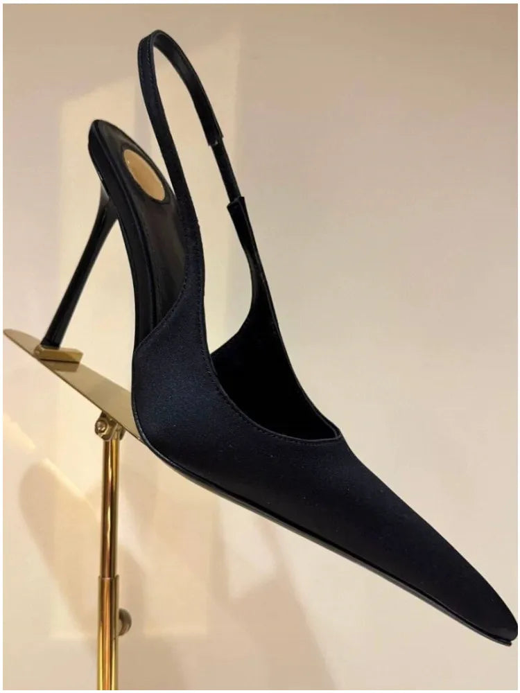 Women's Summer New Slim Fit High-heeled Sandals, Fashionable Fashion Show Pointed Party Wedding 34-43 Women's Large Sandals