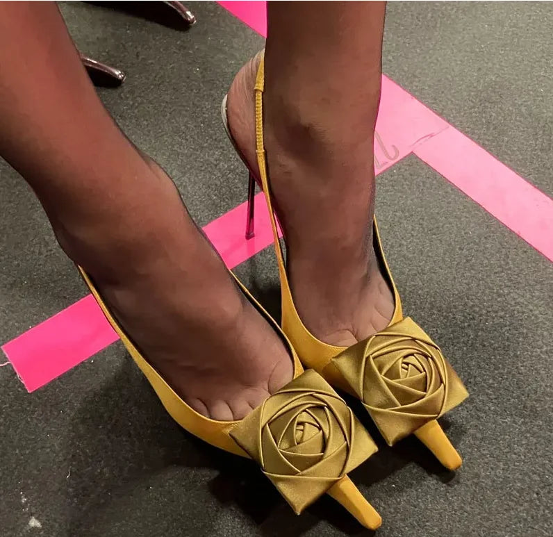 Women's Summer New Slim Fit High-heeled Sandals, Fashionable Fashion Show Pointed Party Wedding 34-43 Women's Large Sandals