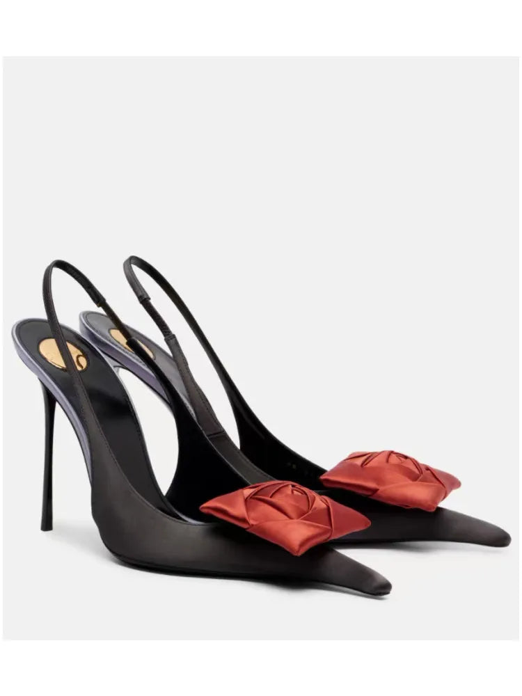 Women's Summer New Slim Fit High-heeled Sandals, Fashionable Fashion Show Pointed Party Wedding 34-43 Women's Large Sandals