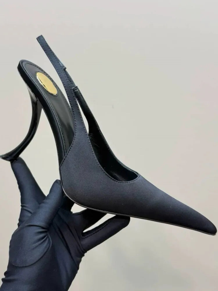 Women's Summer New Slim Fit High-heeled Sandals, Fashionable Fashion Show Pointed Party Wedding 34-43 Women's Large Sandals