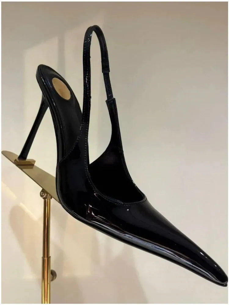Women's Summer New Slim Fit High-heeled Sandals, Fashionable Fashion Show Pointed Party Wedding 34-43 Women's Large Sandals