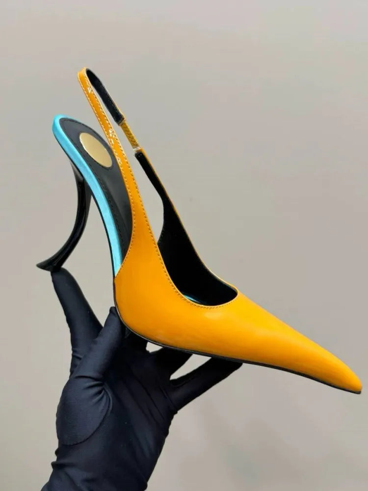Women's Summer New Slim Fit High-heeled Sandals, Fashionable Fashion Show Pointed Party Wedding 34-43 Women's Large Sandals