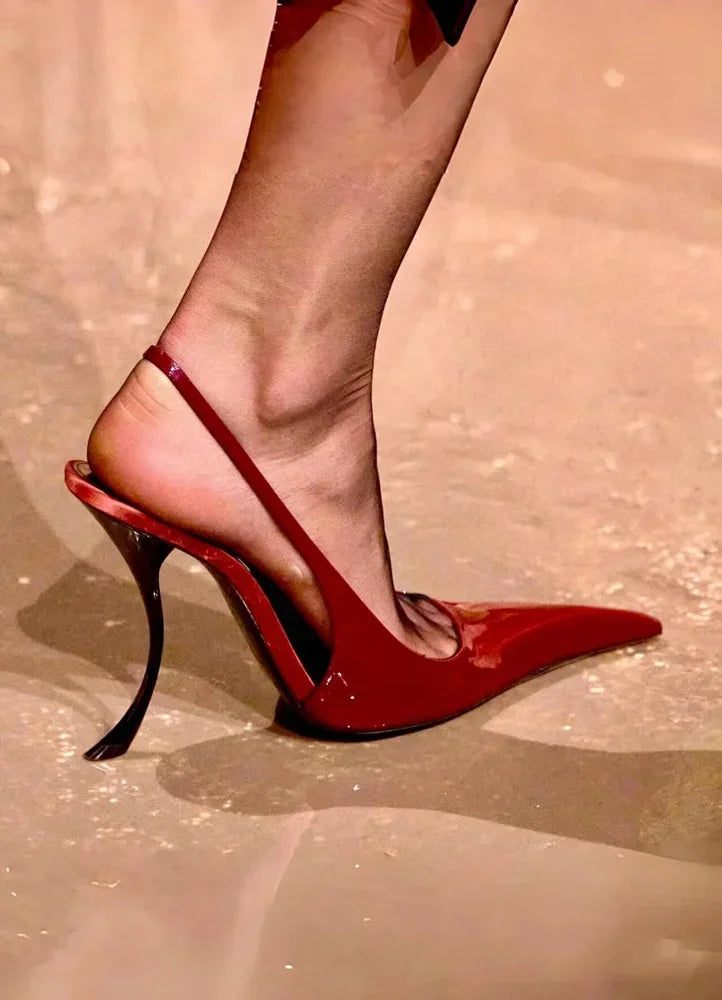 Women's Summer New Slim Fit High-heeled Sandals, Fashionable Fashion Show Pointed Party Wedding 34-43 Women's Large Sandals