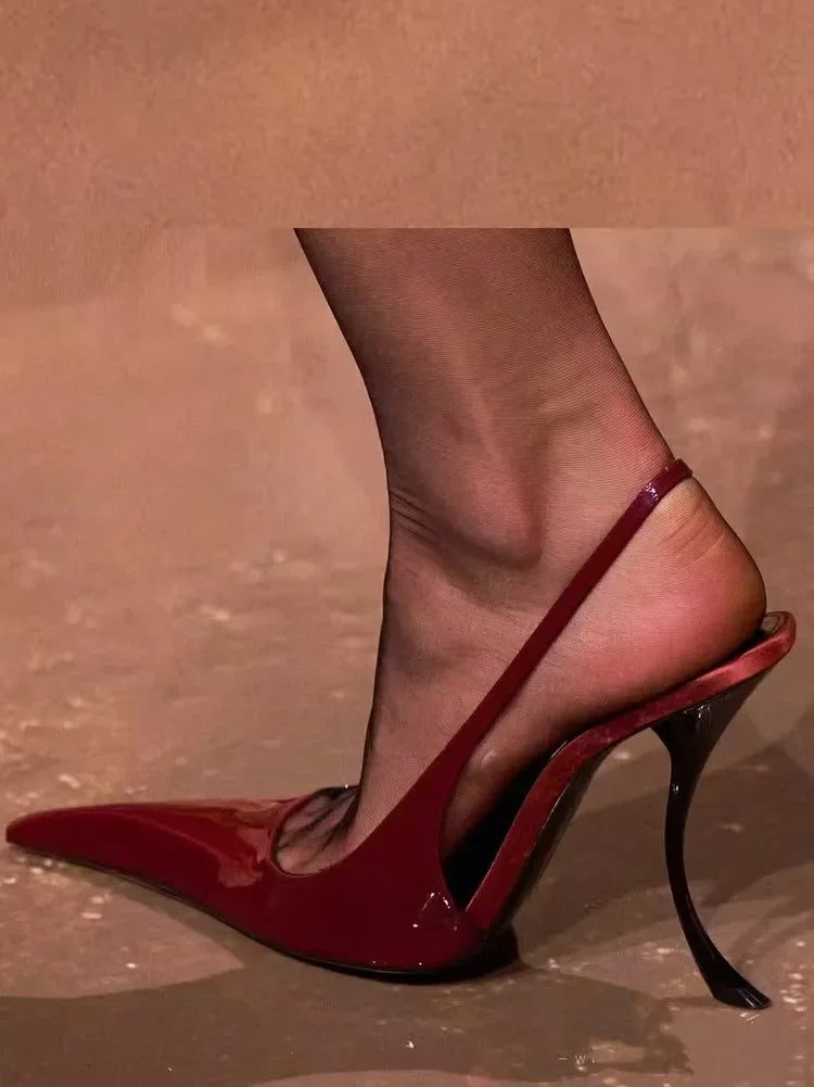 Women's Summer New Slim Fit High-heeled Sandals, Fashionable Fashion Show Pointed Party Wedding 34-43 Women's Large Sandals