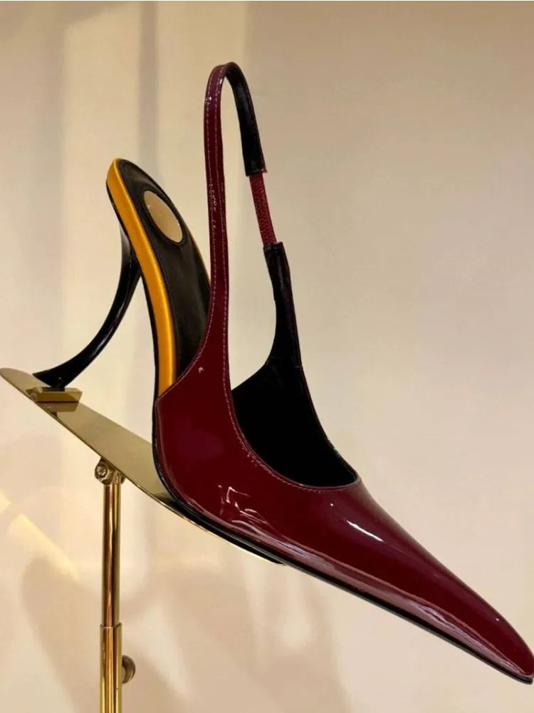 Women's Summer New Slim Fit High-heeled Sandals, Fashionable Fashion Show Pointed Party Wedding 34-43 Women's Large Sandals